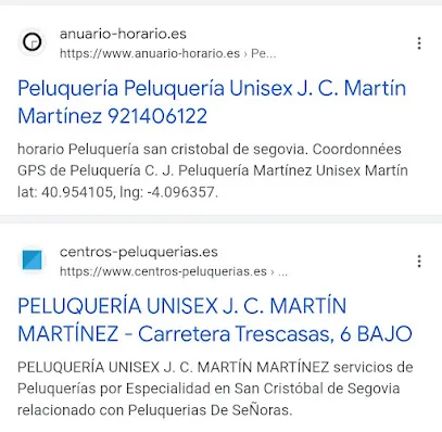 Peluquería Unisex J.C. Martín Martínez