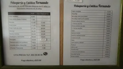 Peluqueria y estética Fernando